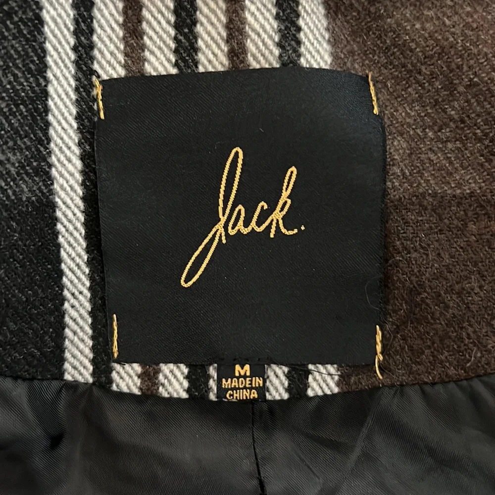 NWOT Women’s Jack by BB Dakota Brown Plaid Coat - Picture 8 of 9